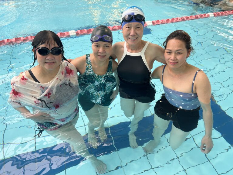 Women's Only Swimming lesson in progress