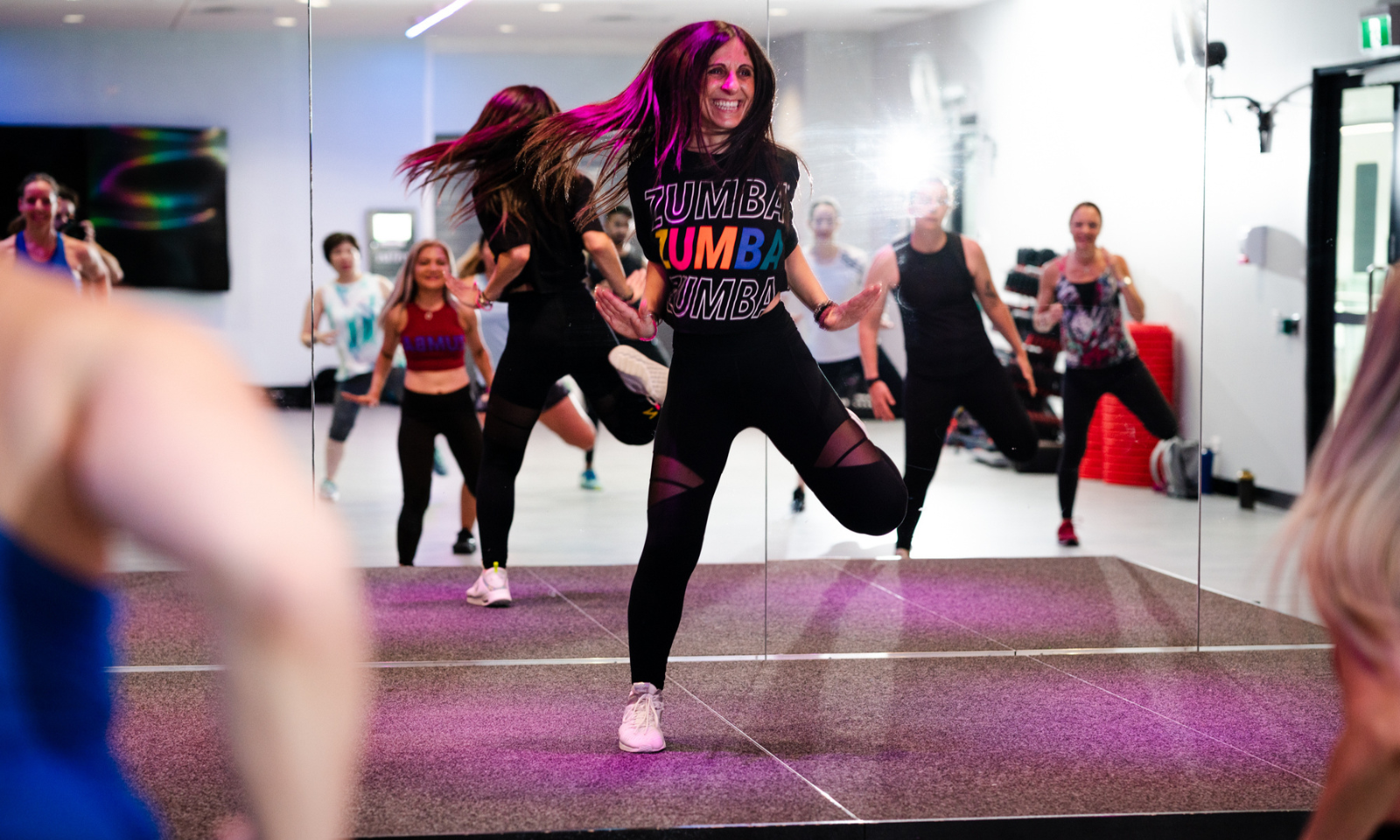 Zumba Group Fitness class in progress